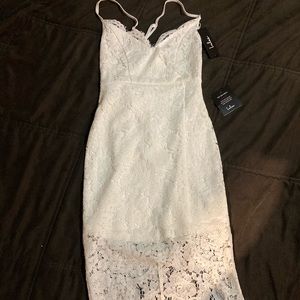 Flirting With Desire White Lace Bodycon Dress